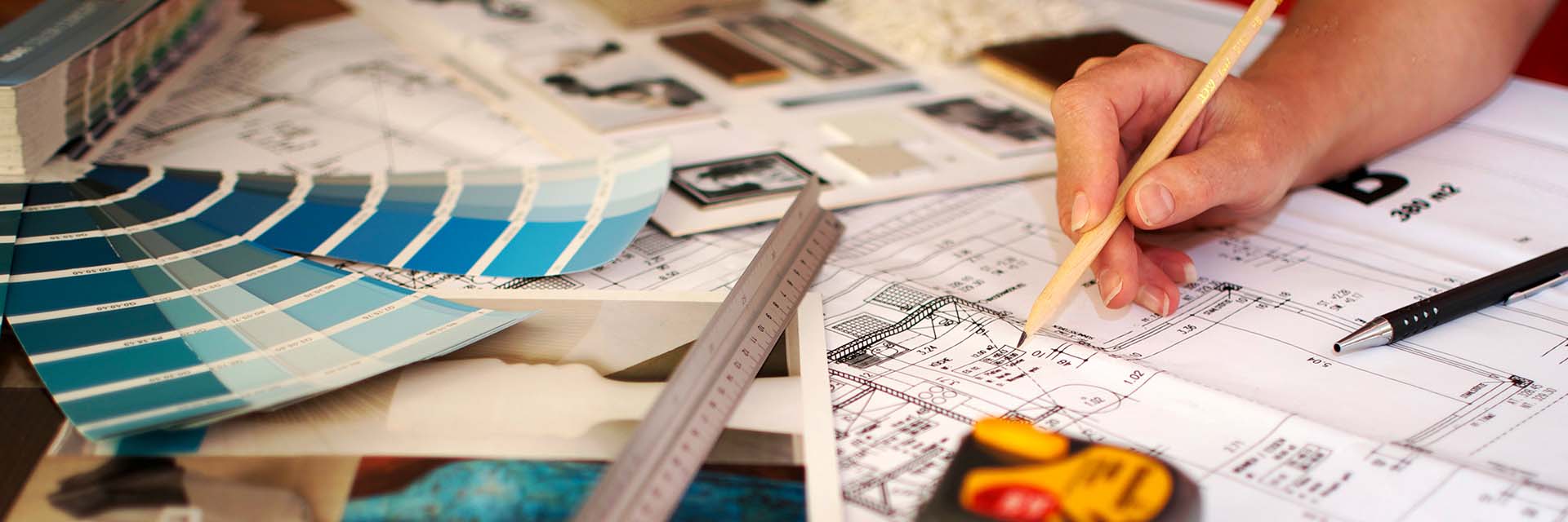 Architecture blueprint and interior planning